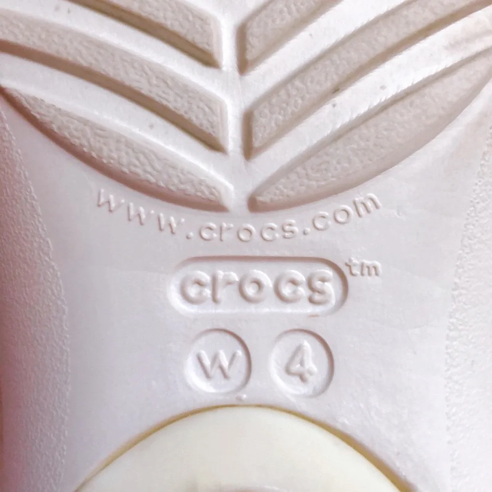 CROCS Girls White Cream Slingback Flip Sandals
